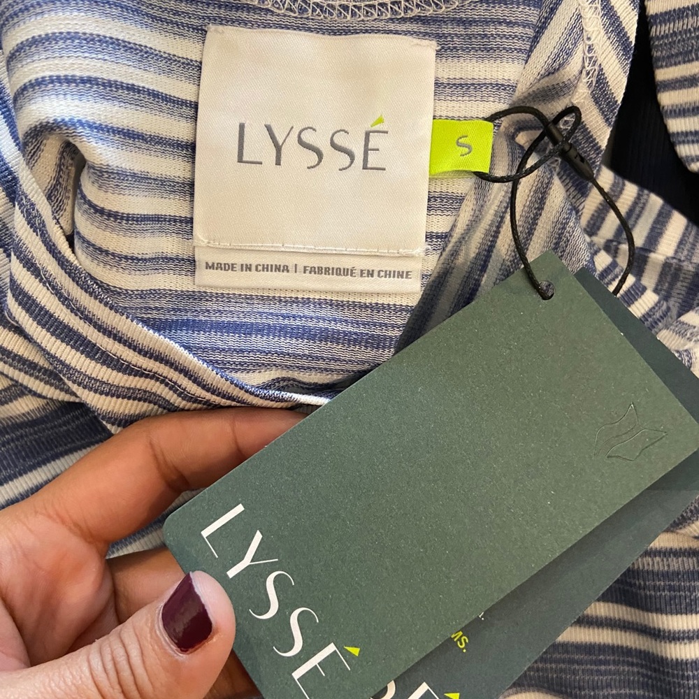 NWT Lysse Mulholland Blue Split Hem Midi Dress - Picture 7 of 7